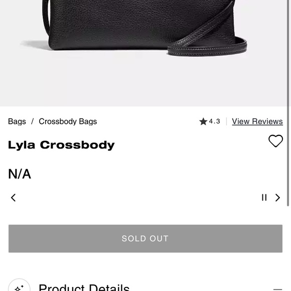 Coach Black Leather Crossbody with Gold Accents - Picture 5 of 5